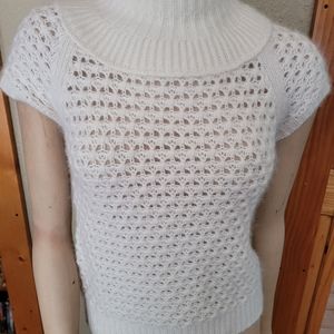 Ann Taylor Petite S Women's Sweater Chunky Open Knit Short Sleeve